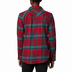 Columbia Simply Put™ II Flannel Skjorta Dam Röda (HWLXU1590)